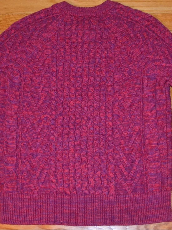 Women’s GAP maroon cable-knit sweater size  M - Picture 14 of 15